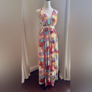 Colorful Abstract Maxi Dress